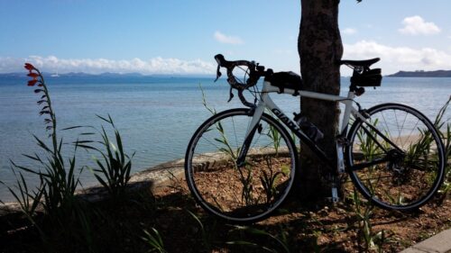 海中道路入口自転車